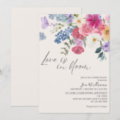 Love is in bloom spring floral bridal shower einladung (Vorne/Hinten)