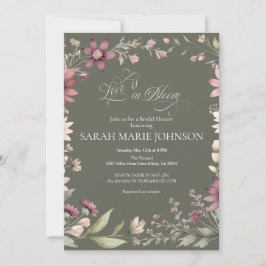 Love is in Bloom Spring Floral Bridal Shower Einladung