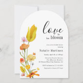 Love is in Bloom Spring Wildflower Bridal Shower Einladung (Vorderseite)