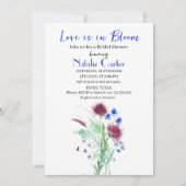 Love is in Bloom Thistle Floral Bridal Shower Einladung (Vorderseite)