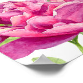 Love is in Bloom | Watercolor Floral Bridal Shower Poster (Ecke)