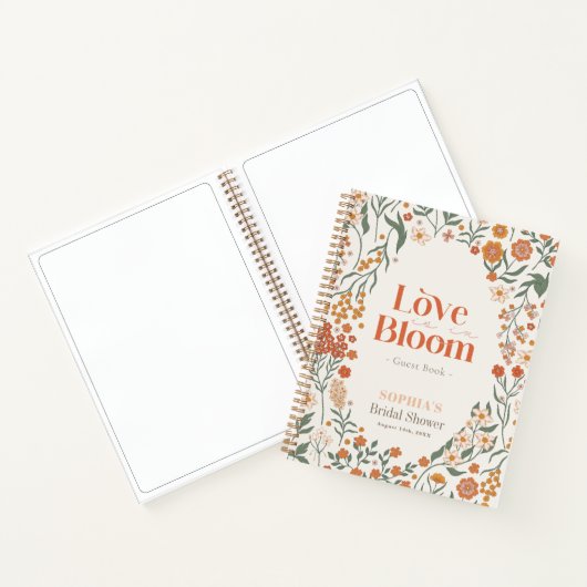 Love is in Bloom Wildflower Bridal Guest Book Notizblock (Innenseite)