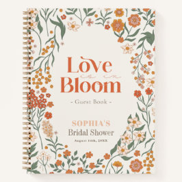 Love is in Bloom Wildflower Bridal Guest Book Notizblock
