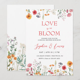 Love is in Bloom Wildflower Bridal Shower Einladung