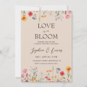 Love is in Bloom Wildflower Bridal Shower Einladung (Vorderseite)