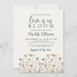 Love Is In Bloom Wildflower Bridal Shower Einladung