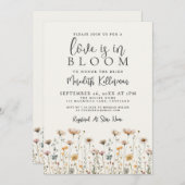 Love Is In Bloom Wildflower Bridal Shower Einladung (Vorne/Hinten)