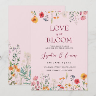 Love is in Bloom Wildflower Bridal Shower Einladung