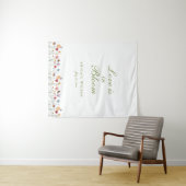 Love Is in Bloom Wildflower Bridal Shower Wandteppich (Beispiel (Horizontal))
