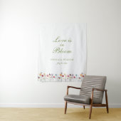 Love Is in Bloom Wildflower Bridal Shower Wandteppich (Beispiel)