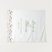 Love Is in Bloom Wildflower Bridal Shower Wandteppich (Vorderseite (Horizontal))