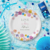 Love is in Bloom Wildflower Garden Bridal Shower Pappteller (Party)