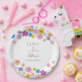Love is in Bloom Wildflower Garden Bridal Shower Pappteller (Party)