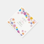 Love is in Bloom Wildflower Garden Bridal Shower Serviette (Ecke)