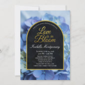 Love Is in Bloom Zarte Blaue Hortensie Einladung (Vorderseite)