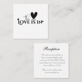 love is in the air begleitkarte (Vorne/Hinten)