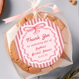 Love is in the Air Bow Bridal Shower Sticker