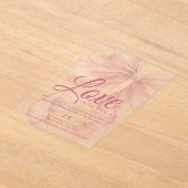 Love Is In The Air Bow Mauve Engagement Party Acryleinladungen (Ablage )