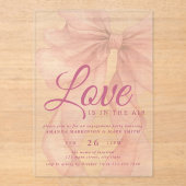 Love Is In The Air Bow Mauve Engagement Party Acryleinladungen (Vorderseite)