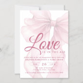 Love Is In The Air Bow Mauve Engagement Party Magneteinladung (Vorderseite)