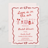 Love Is In The Air Bridal Shower Einladung (Vorne/Hinten)