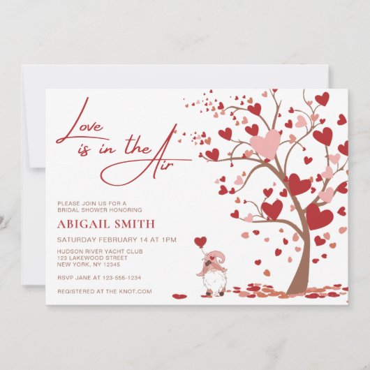 LOVE IS IN THE AIR BRIDAL SHOWER Invitation Einladung (Vorderseite)