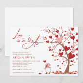 LOVE IS IN THE AIR BRIDAL SHOWER Invitation Einladung (Vorne/Hinten)