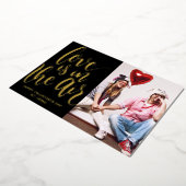 Love Is In The Air Custom Photo Valentine's Day  Folien Feiertagskarte (Gedreht)