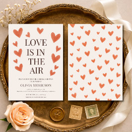 Love Is in the Air Hearts Bridal Shower Einladung