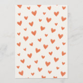 Love is in the Air Hearts Couples Shower Einladung (Rückseite)