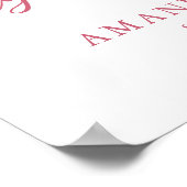 Love Is In The Air Mauve Bow Engagement Welcome Poster (Ecke)