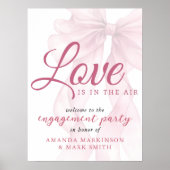 Love Is In The Air Mauve Bow Engagement Welcome Poster (Vorne)