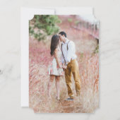 Love is in the Air Navy Script Typography Heart Einladung (Rückseite)