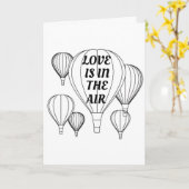 **LOVE** IS IN THE AIR **ON OUR ANNIVERSARY** CARD KARTE (Gelbe Blume)