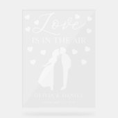 Love is in the Air Personalized Wedding Acrylschild (Vorderseite)