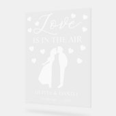 Love is in the Air Personalized Wedding Acrylschild (Winkel)