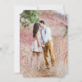 Love is in the Air Rose Gold Script Couples Photo Einladung (Rückseite)