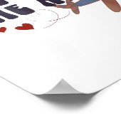 Love Is In The Air Valentine’s Airplane  Poster (Ecke)