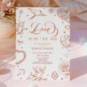 Love Is In The Air Valentine's Day Bridal Shower Einladung