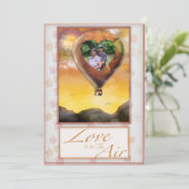 Love Is In The Air Wedding Invitation Einladung (Stehend Vorderseite)