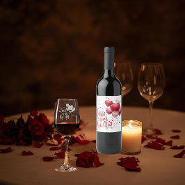 Love Is In The Air Wine Label Set Weinetikett