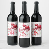 Love Is In The Air Wine Label Set Weinetikett (Flaschen)