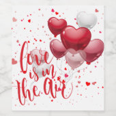Love Is In The Air Wine Label Set Weinetikett (Einzelnes Label)
