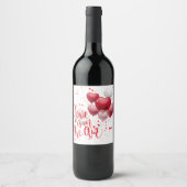 Love Is In The Air Wine Label Set Weinetikett (Vorderseite)