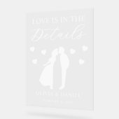 Love is in the Details Personalized Wedding Acrylschild (Winkel)
