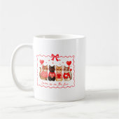 Love Is In The Fur Cat Lovers Valentines Cute Cats Kaffeetasse (Links)