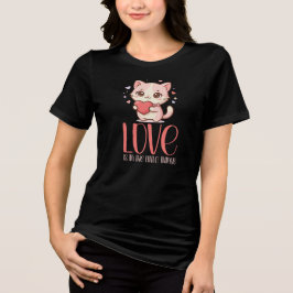 Love is in The Little Things Cat Tri-Blend Shirt