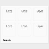 Love Is Kind Christian Scripture Love Is Patient I Quadratischer Aufkleber (Blatt)