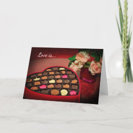 Love is like a box of chocolates Valentine's card Feiertagskarte
