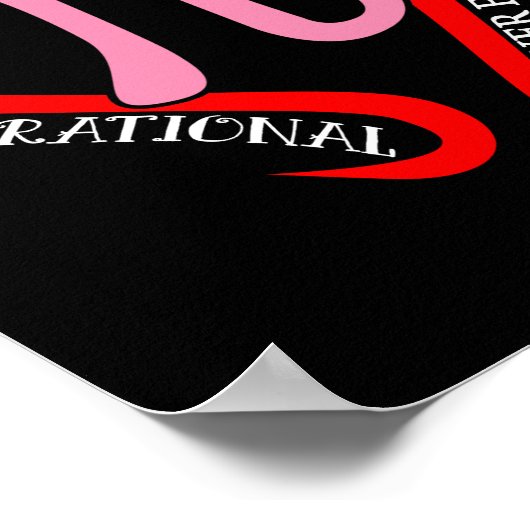 Love Is Like Pi Real Irrational Never Ending Math Poster (Ecke)